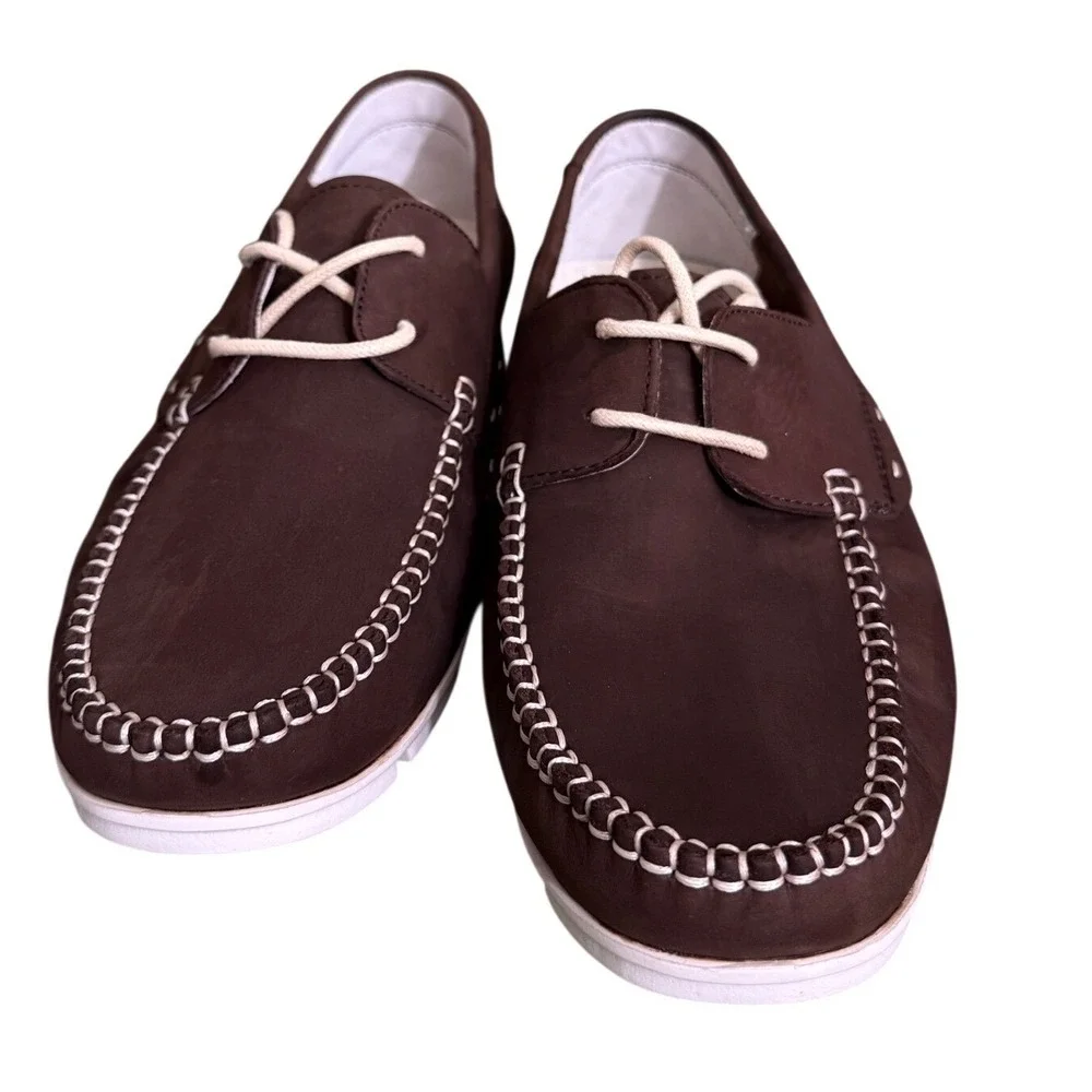 Everugg Australia UGG Eversheepskins Brown Leather Boat Shoes‎ Loafers 11649 41